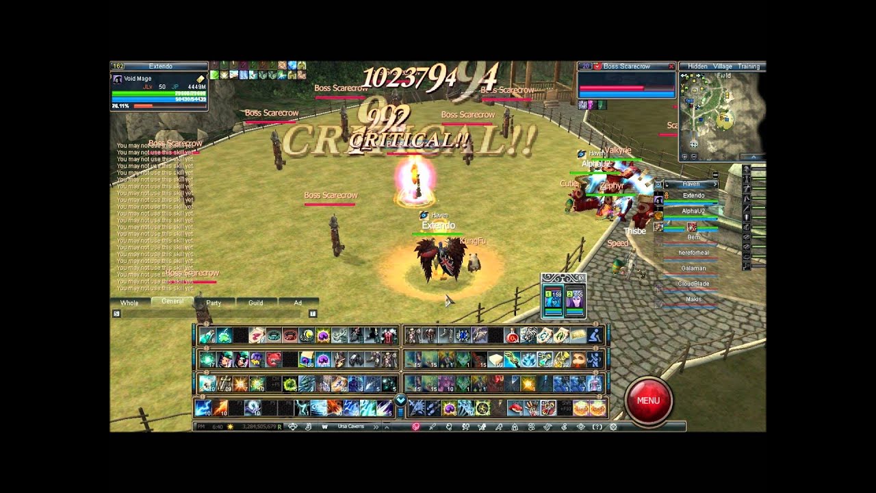 Rappelz Epic 7 Part 4 - Void Mage Dmg Output