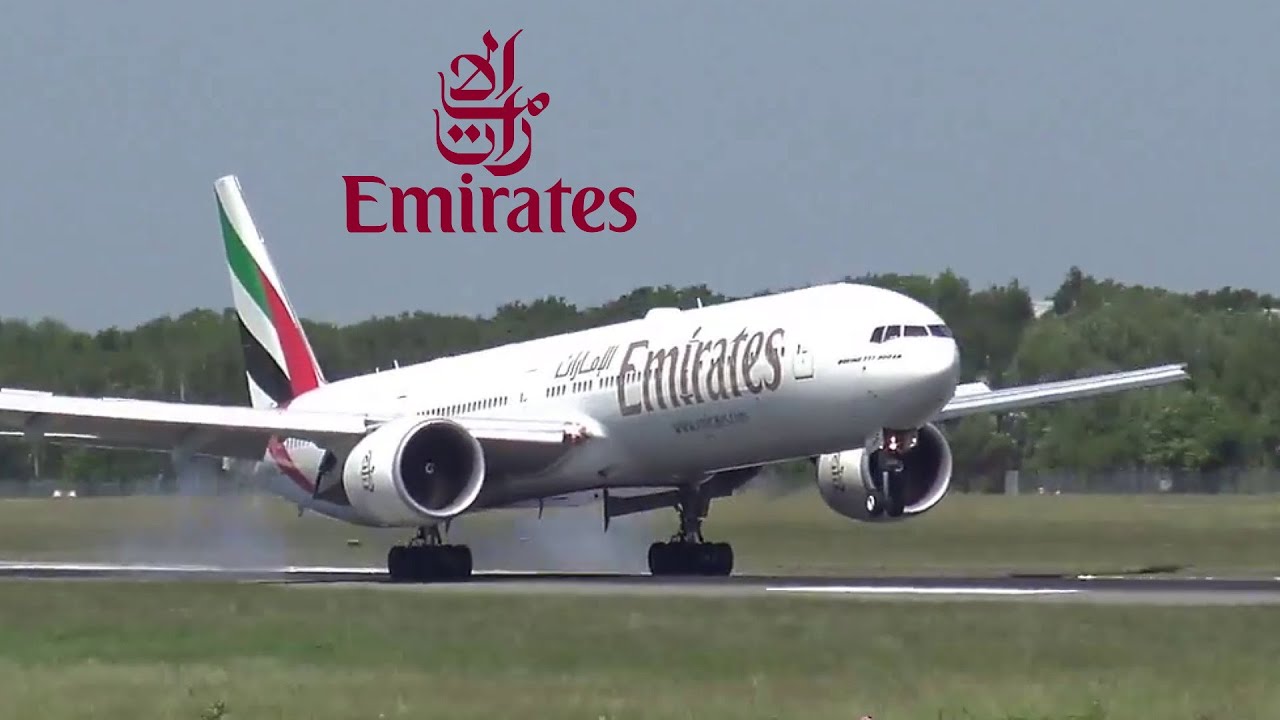 [4K] EMIRATES Boeing 777-300ER | Landing @ Hamburg Airport