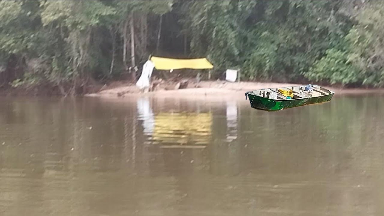 PESCAMOS E ACAMPAMOS NA PRAIA DO RIO LUGAR LINDO FRITAMOS PEIXES E NOS DIVERTIMOS MUITO