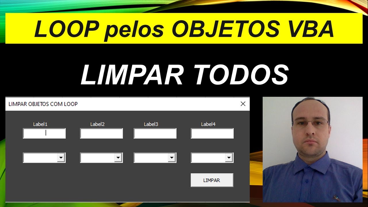 LOOP VBA para LIMPAR TODAS as TEXTBOX e COMBOBOX de Formulário Excel