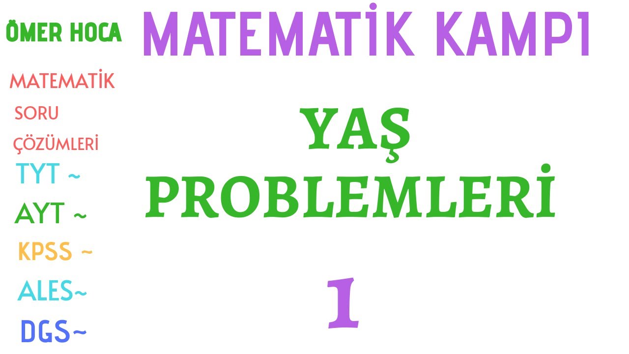 Kpss Yaş problemleri soru çözümü-1 TYT DGS ALES