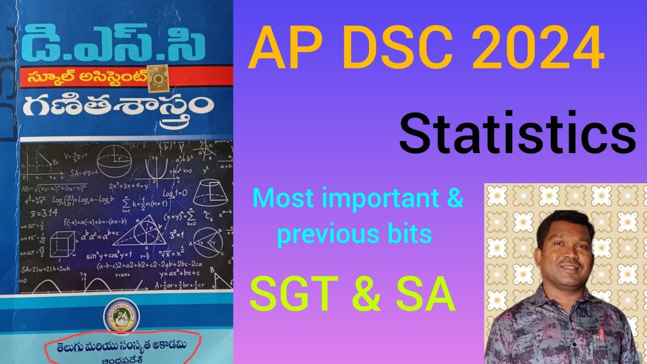 AP DSC 2024 ||Statistics||important & previous bits|| SGT &SA
