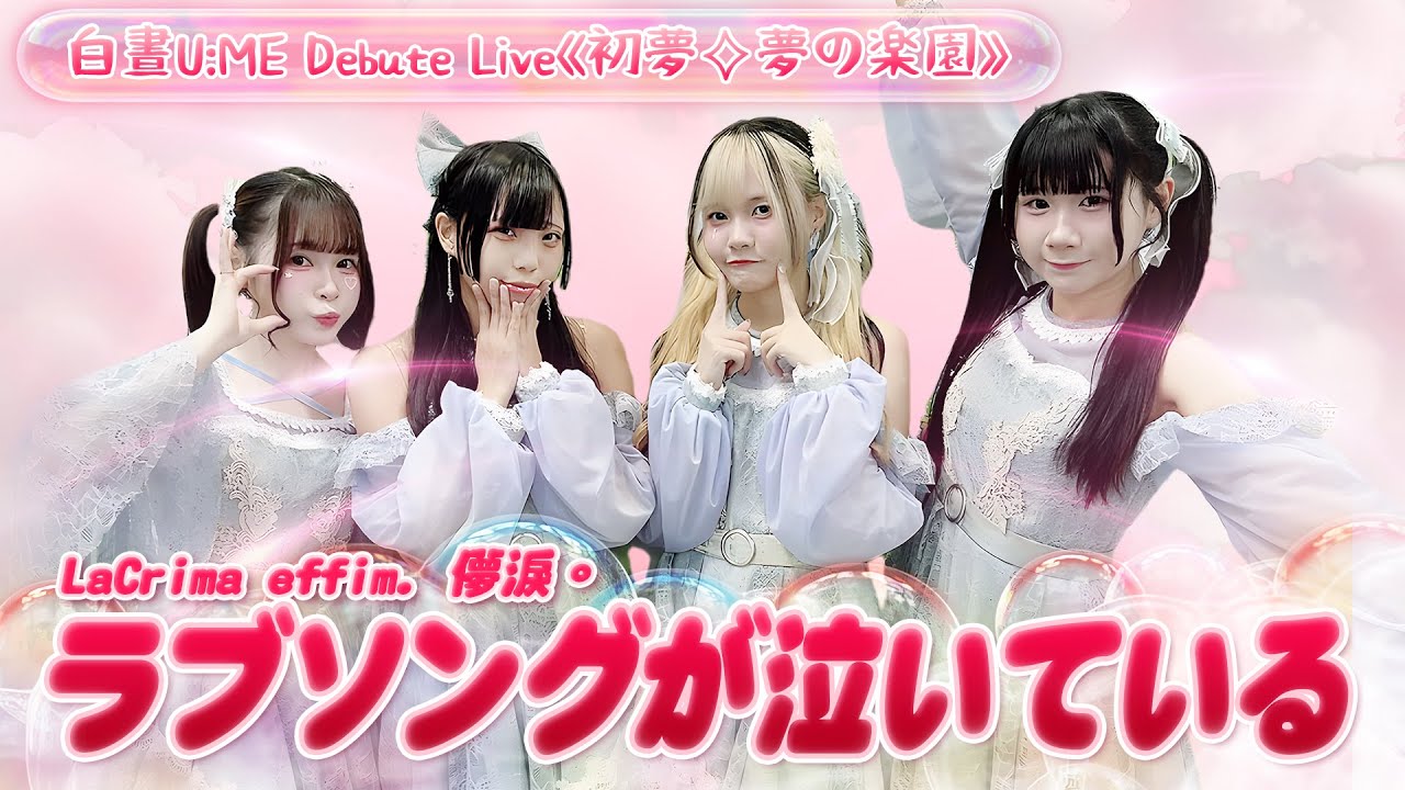 【シロクマTV 4K】LaCrima effim. 儚淚。 🎵ラブソングが泣いている@白晝U:ME Debute Live《初夢✧夢の楽園》