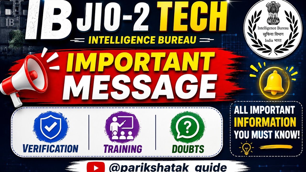 IB JIO-2 TECH 🔥🔥|| POLICE VERIFICATION || TRAINING & DOUBT SESSION 🎉🎉
