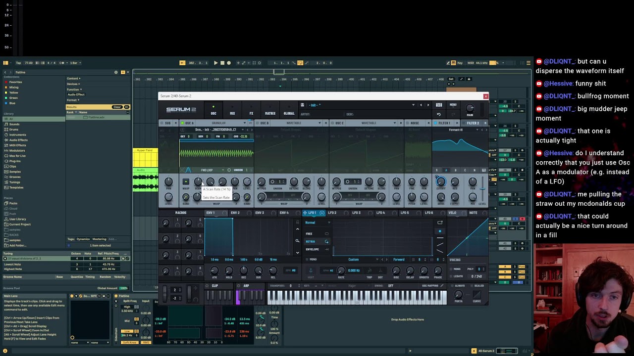 makin microtonal beats, more hyperfield beta testing, additive synth magic