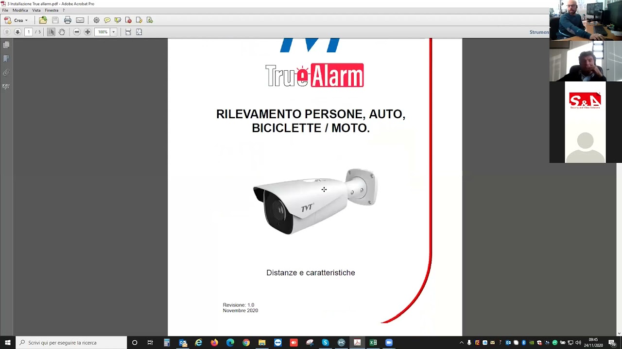 Uso e configurazione delle telecamere True Alarm TVT