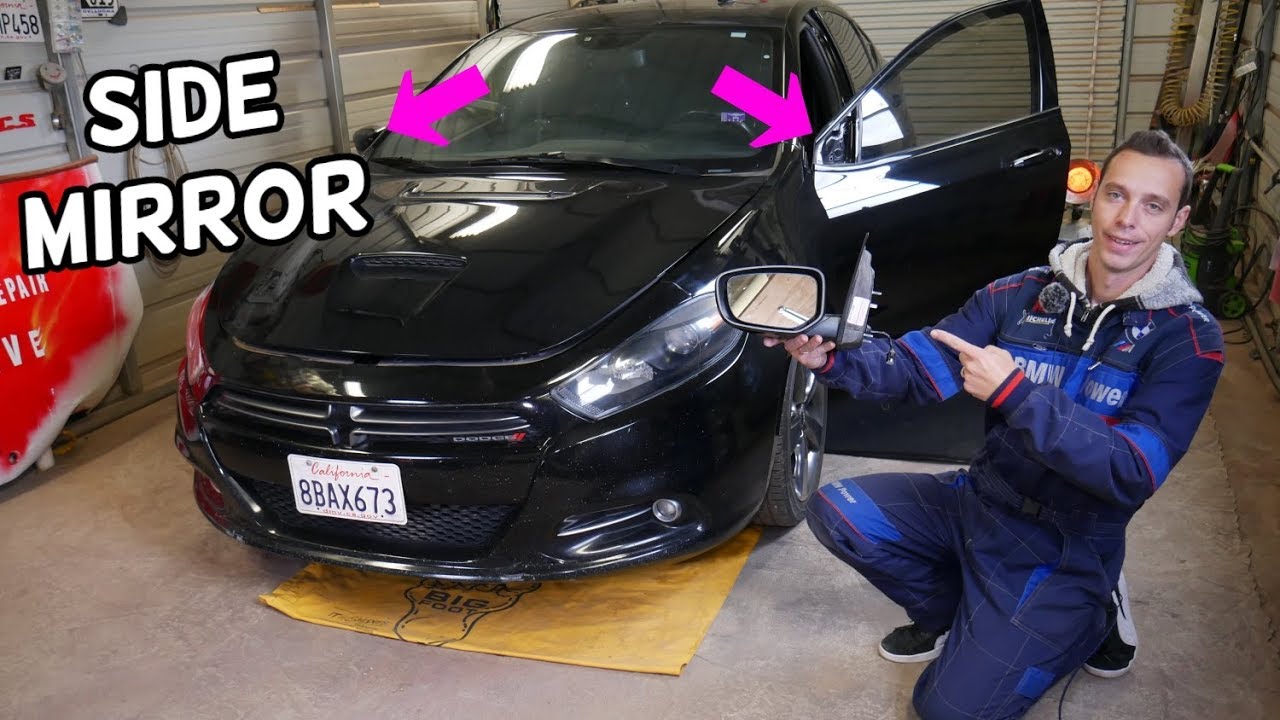 SIDE VIEW MIRROR REPLACEMENT REMOVAL DODGE DART, CHRYSLER 200