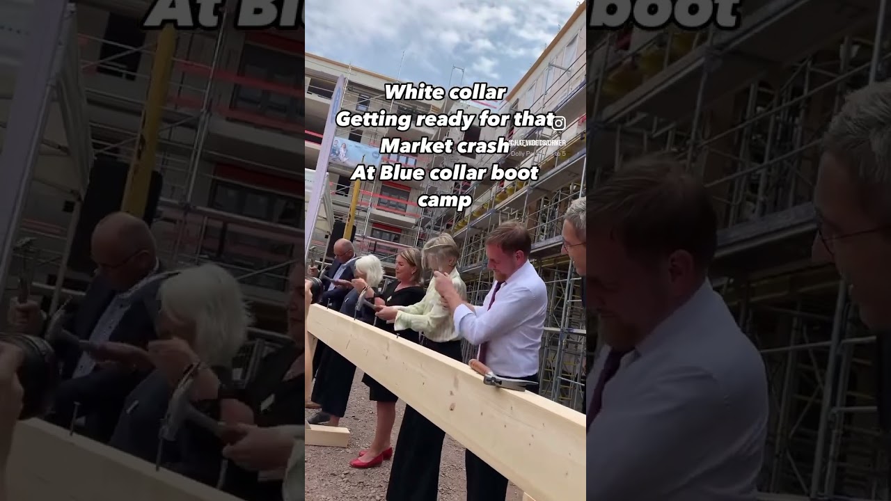 White collar people going through blue collar boot camp 😂#funny #shorts #memes #bluecollar #trades