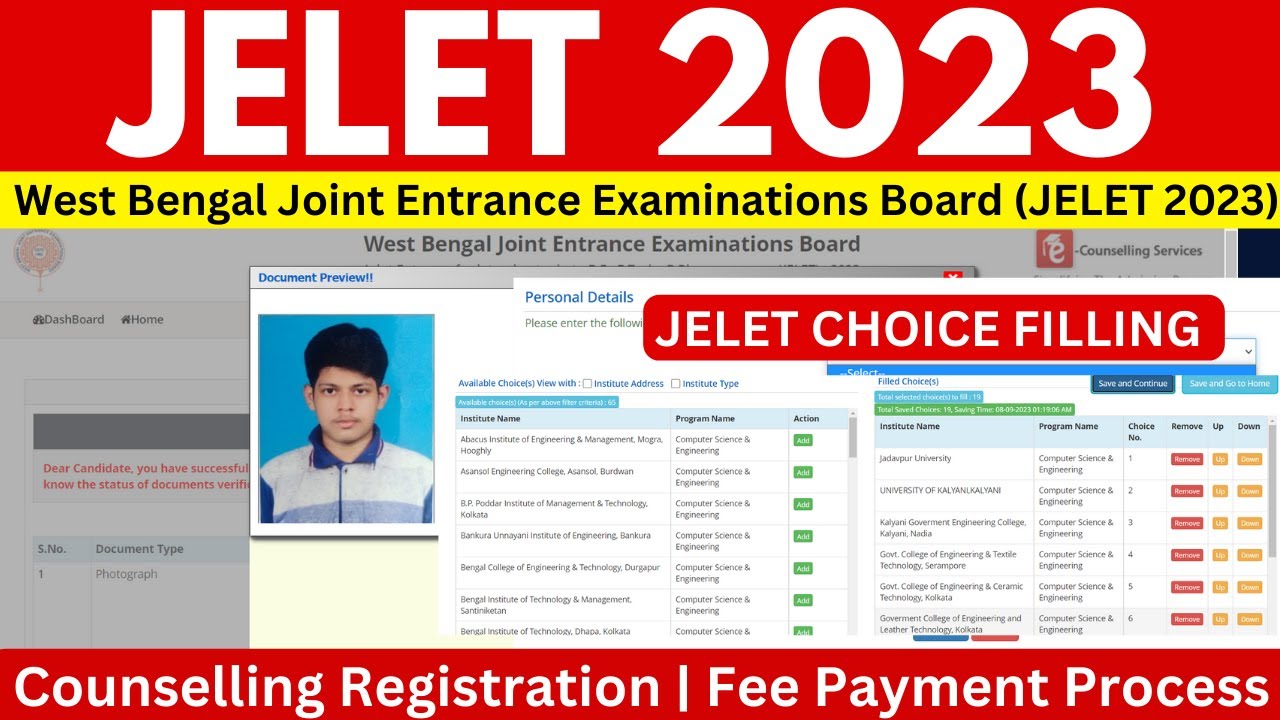 JELET 2024 Counselling | Registration || FEE Payment || Choice Filling Process Step by Step