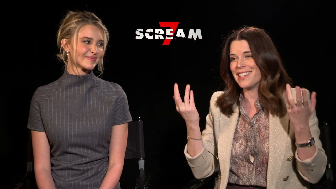 SCREAM 7: Isabel May and Neve Campbell movie interview | ScreenSlam