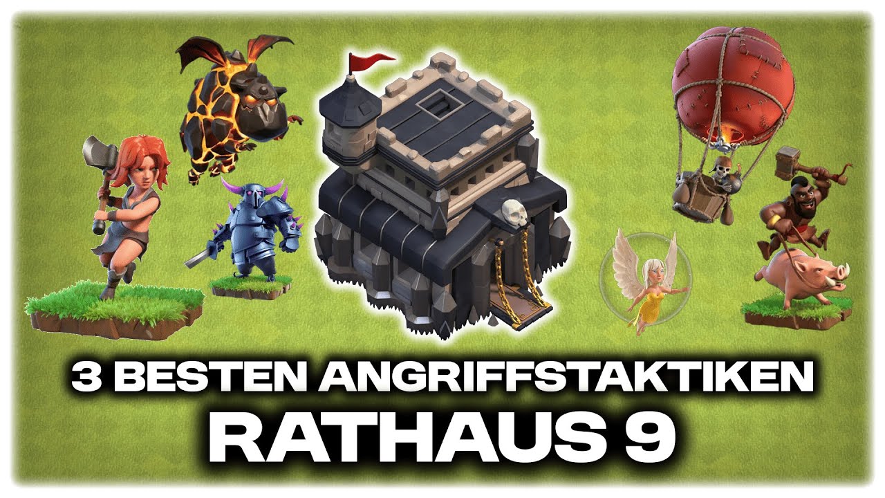 3 besten Angriffstaktiken - Rathaus 9! |Clash of Clans Angriffstaktik Guide [Rathaus 9]