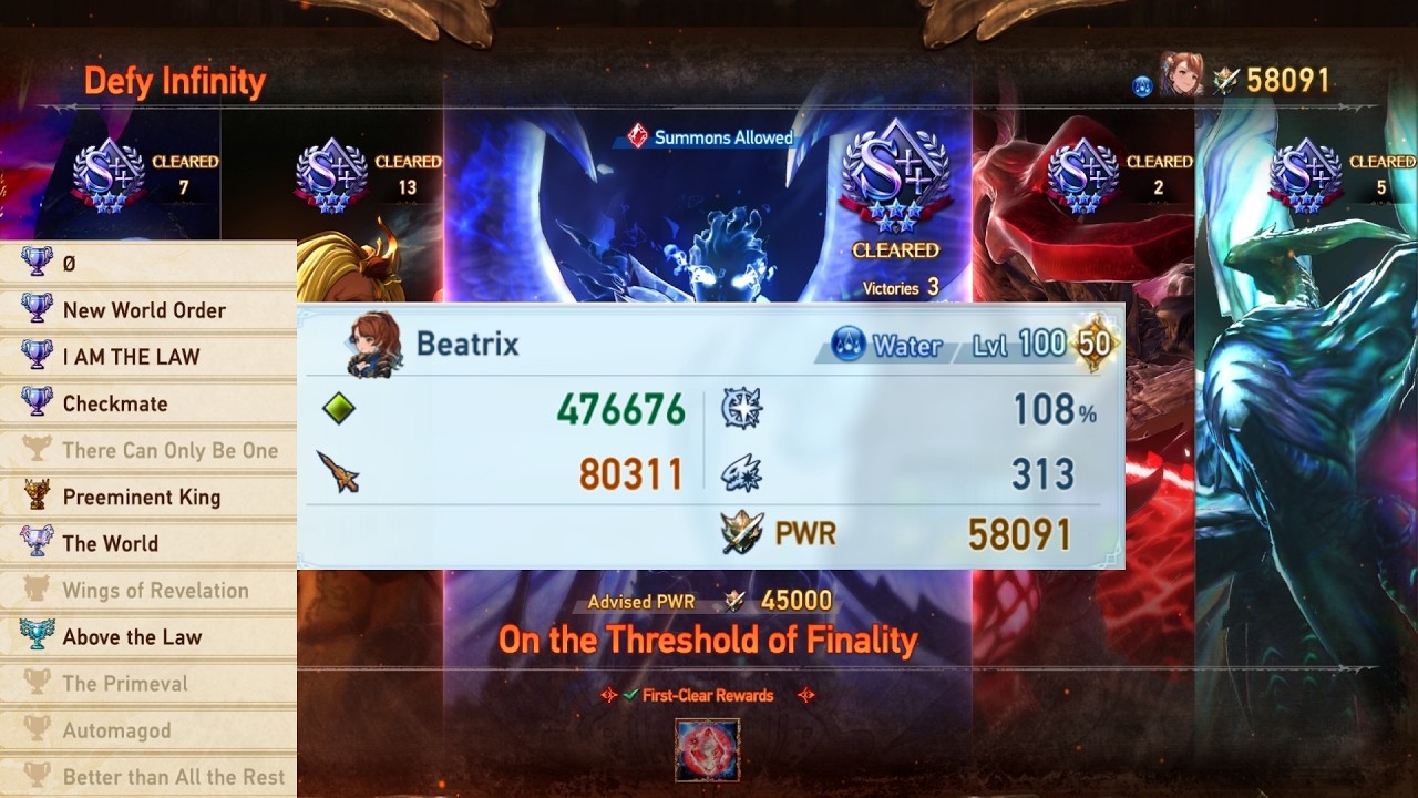 GBFR Endgame Beatrix Trophy Runs