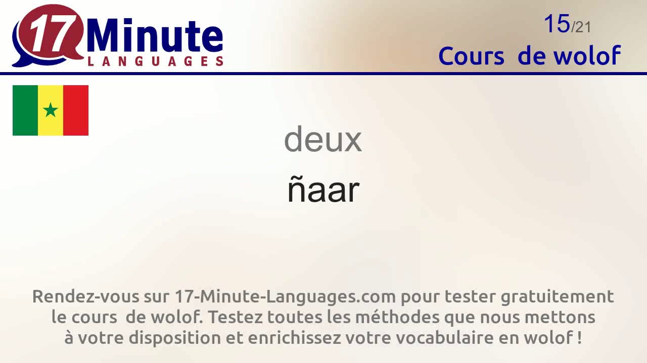 Cours  de wolof (Partie 2)