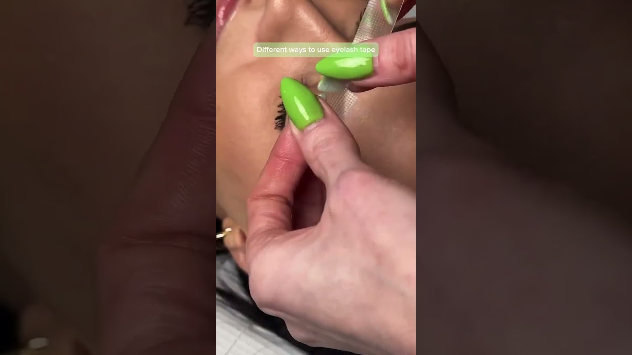 Different ways to use eyelash tape. #falselashes #eyelashextensions #lashartistry #eyelashtype