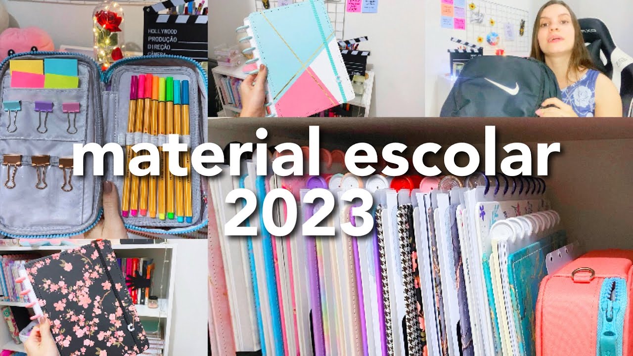 meu material escolar 2023 | faculdade de psicologia, último semestre 🤩
