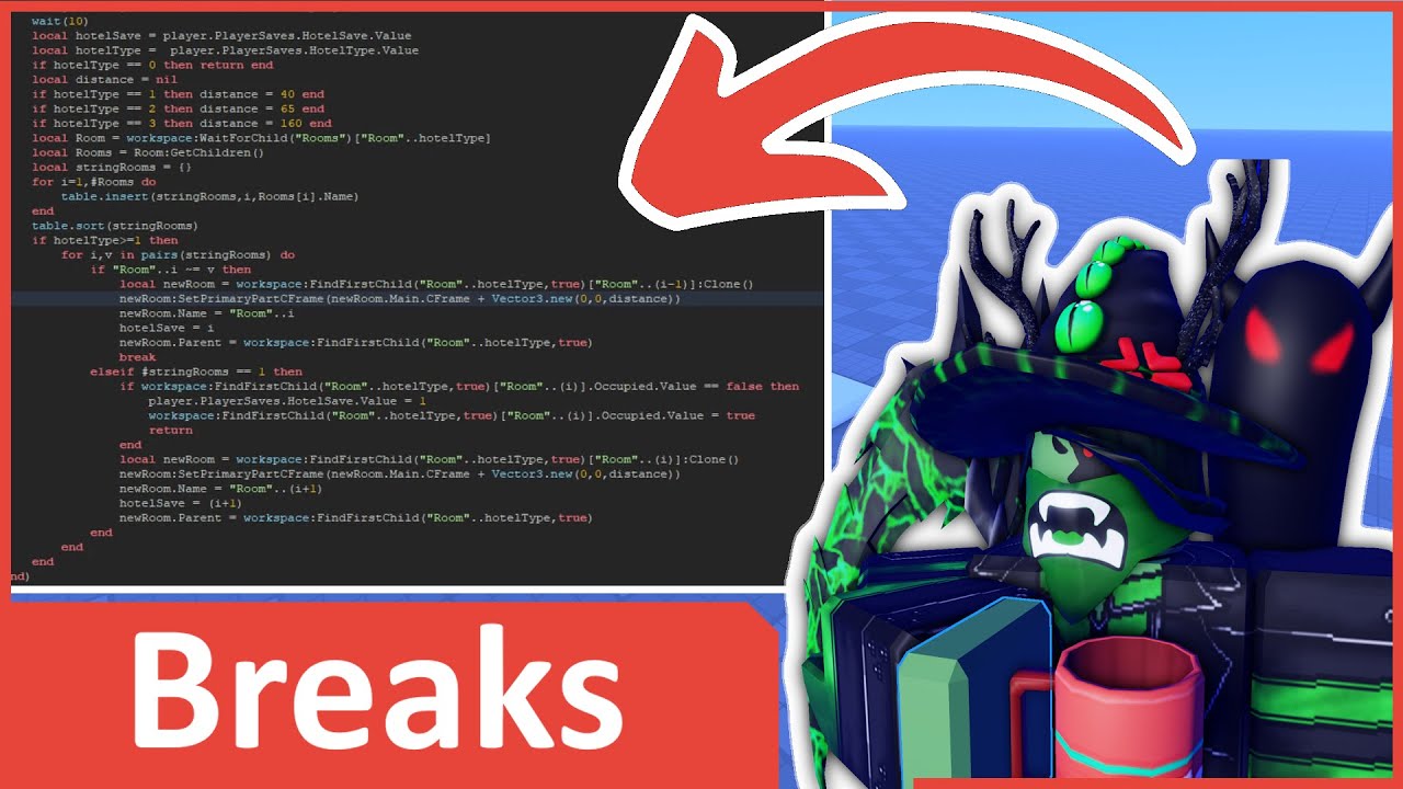 Урок по написанию скриптов для начинающих в Roblox №14 — Breaks (2023)