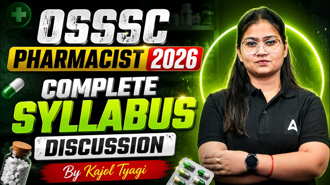 OSSSC Pharmacist Syllabus 2026 | Complete Analysis | OSSSC Pharmacist Vacancy 2026