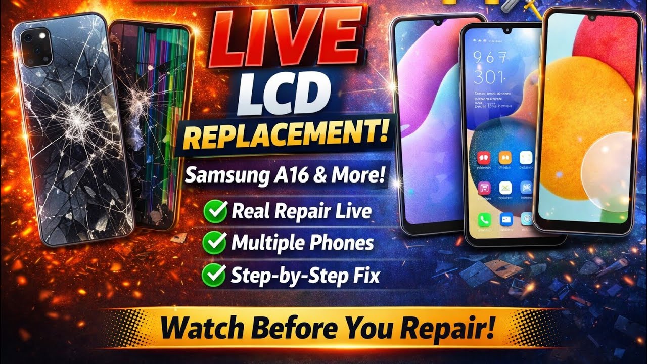 Samsung A16 LCD Change LIVE 🔥 Multiple Phone Screen Repair in One Session!