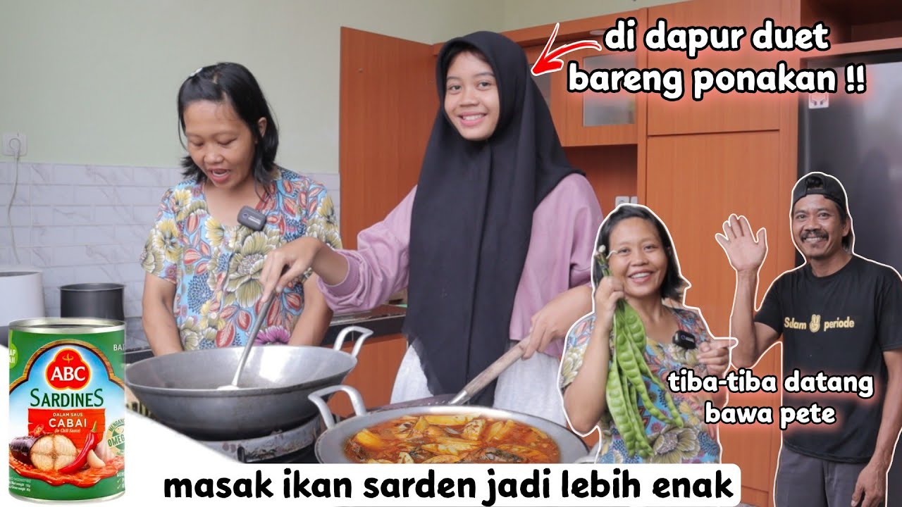 di dapur duet bareng ponakan ?! Masak ikan sarden jadi lebih enak