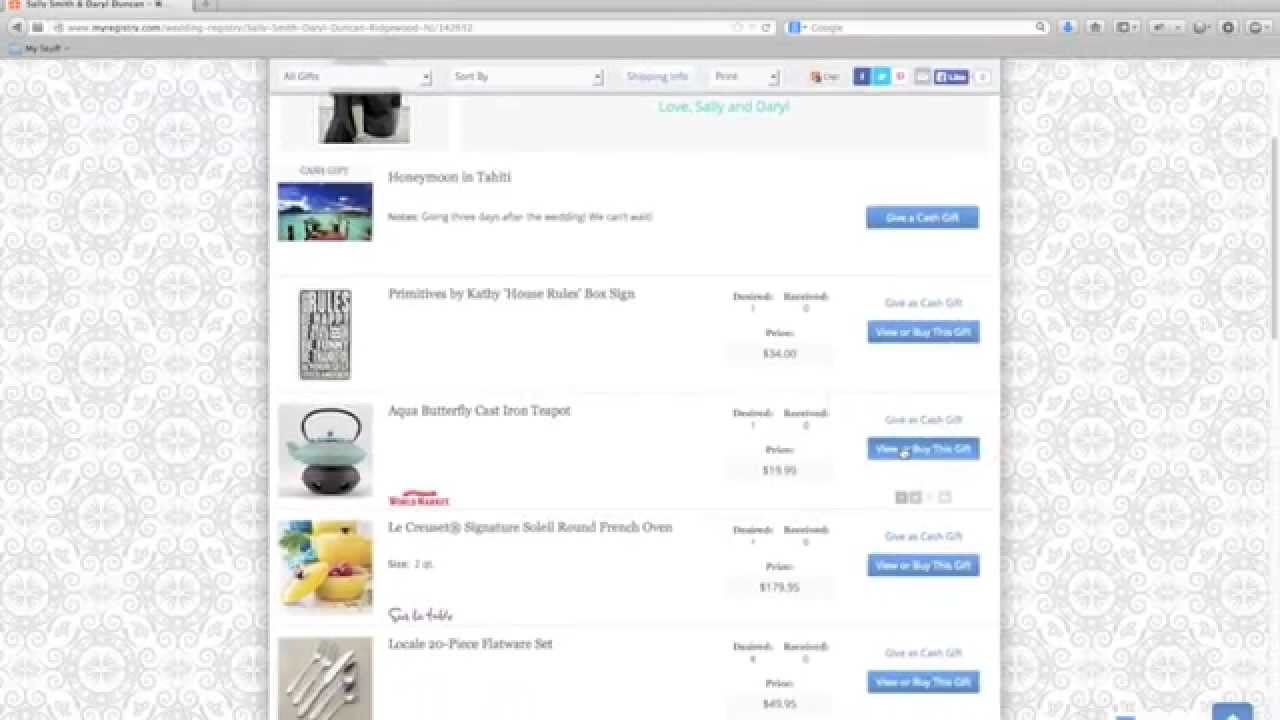 How to buy a gift : MyRegistry.com