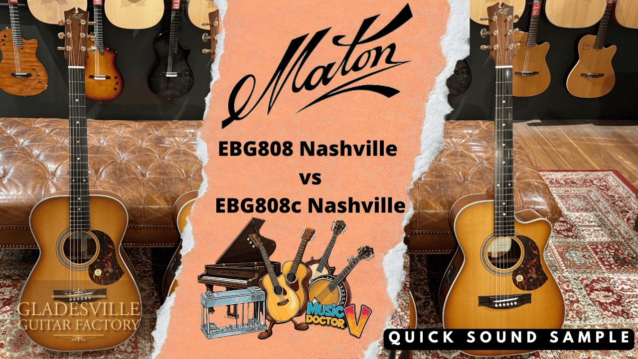 Maton EBG808 vs EBG808c Nashville comparison | Demo by Michael Varecka | Gladesville Guitar Factory