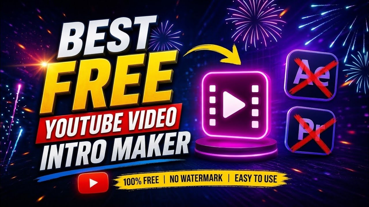 Best Free Youtube Video Intro Maker without Adobe After Effect │Top Free Text Animation Templates