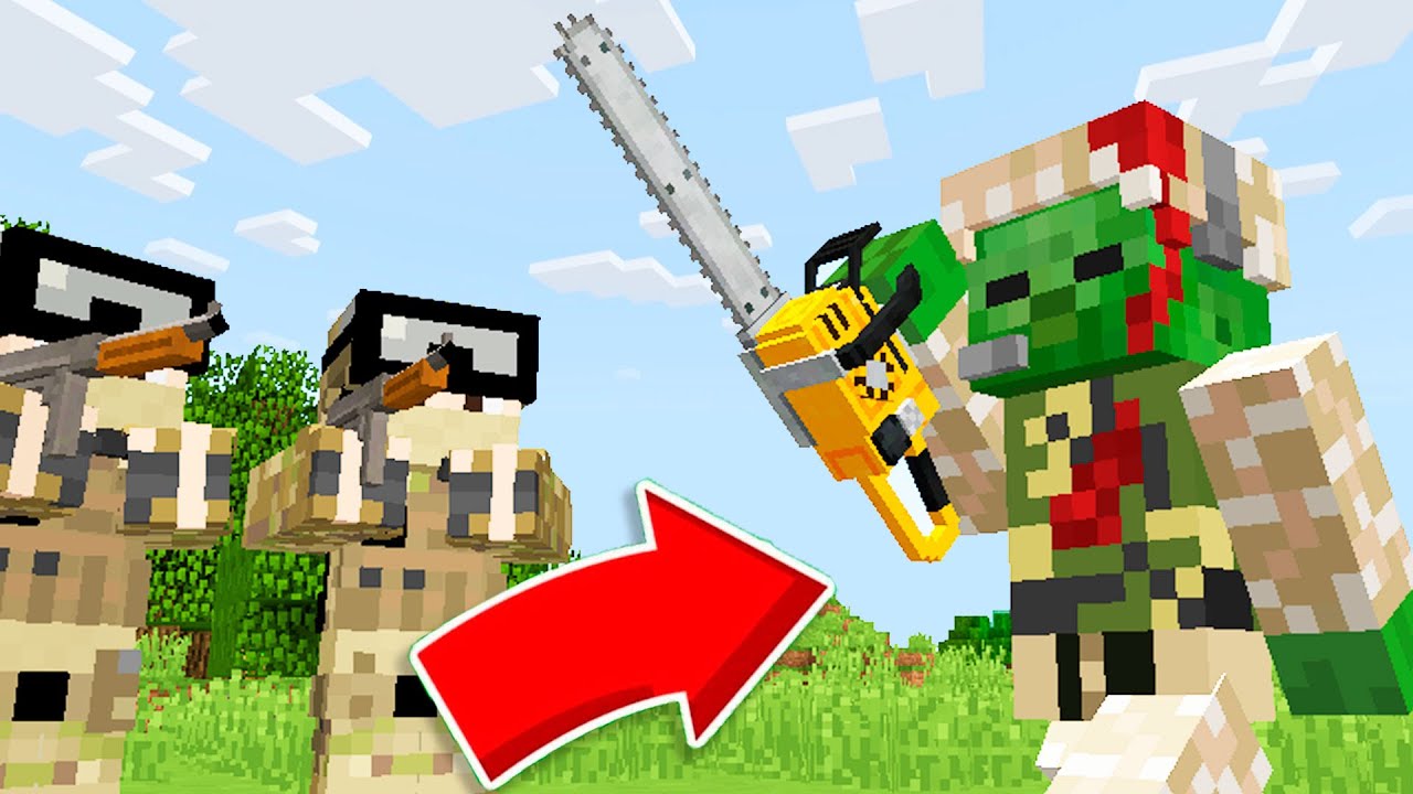 РЕЗНЯ БЕНЗОПИЛОЙ В МАЙНКРАФТ ! Алексбой Minecraft