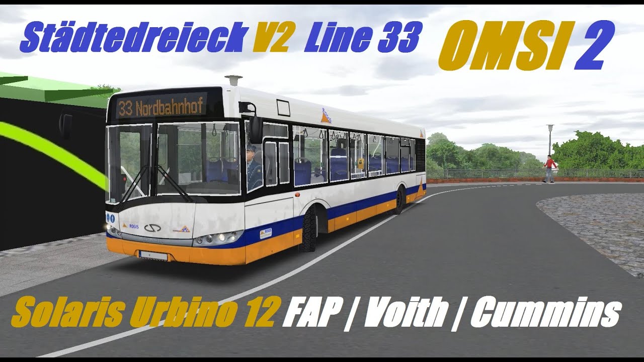 OMSI 2. Städtedreieck V2, Line 33, Solaris Urbino 12. Part 2