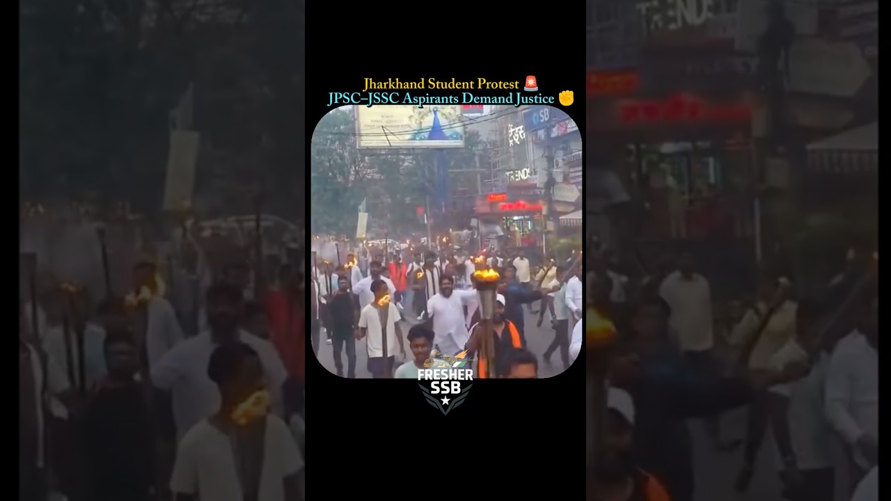 Jharkhand Student Protest 🚨JPSC&ndash;JSSC Aspirants Demand Justice ✊ #army#shorts#youtubeshorts