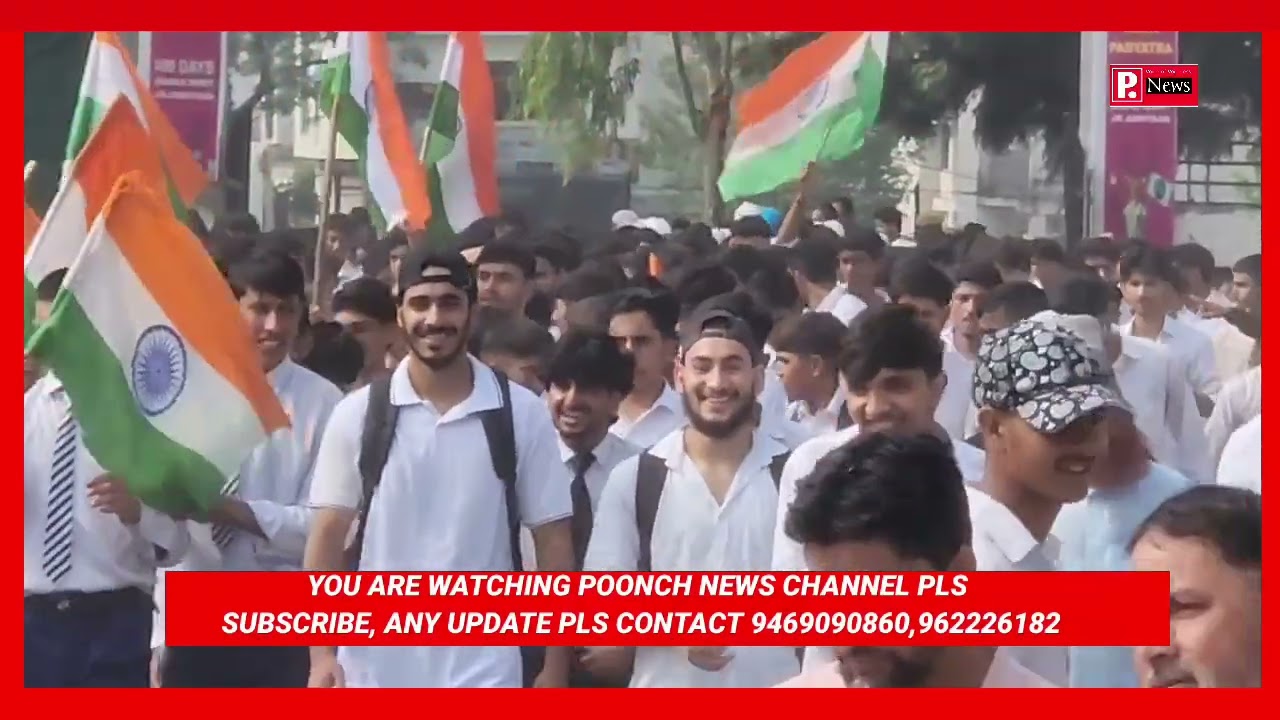 🇮🇳 Poonch Witnesses Patriotic Tiranga Rally Under &lsquo;Har Ghar Tiranga&rsquo; Campaign.