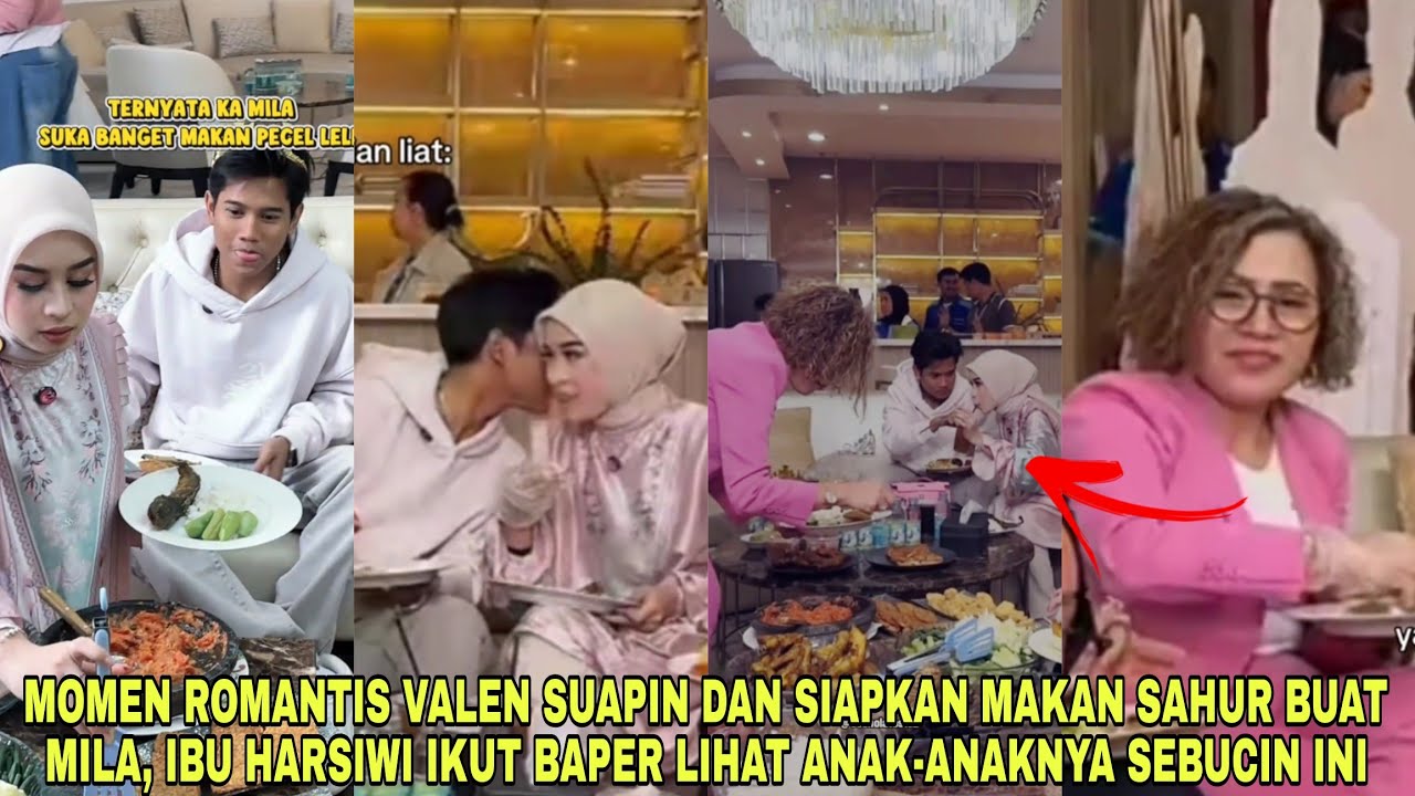 Momen Romantis Valen Suapin dan Siapkan Makan Sahur buat Mila, Ibu Harsiwi Ikut Baper Lihat Anaknya