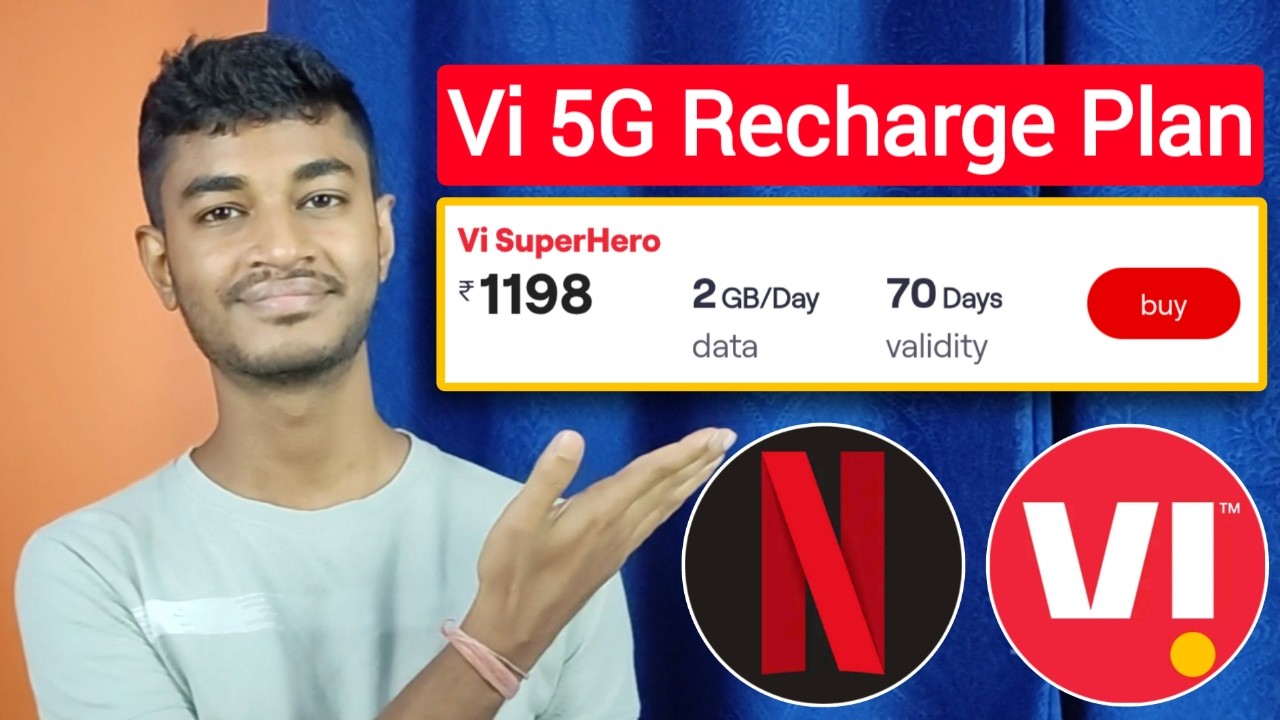 Vi Unlimited 5G Recharge Plan Rs.1198 with Netflix Subscription