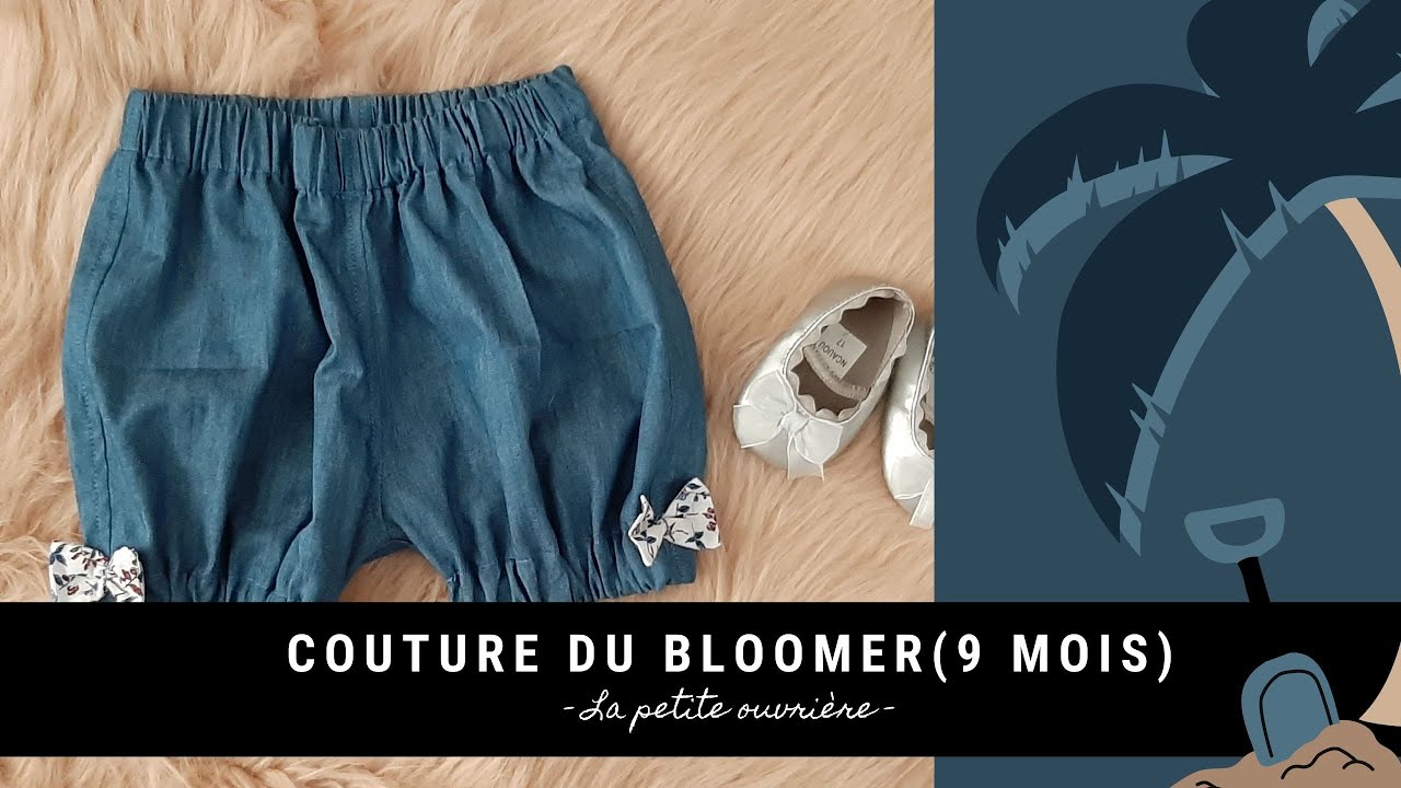[COUTURE BLOOMER]- Ensemble bébé : robe + bloomer/short (9 mois)