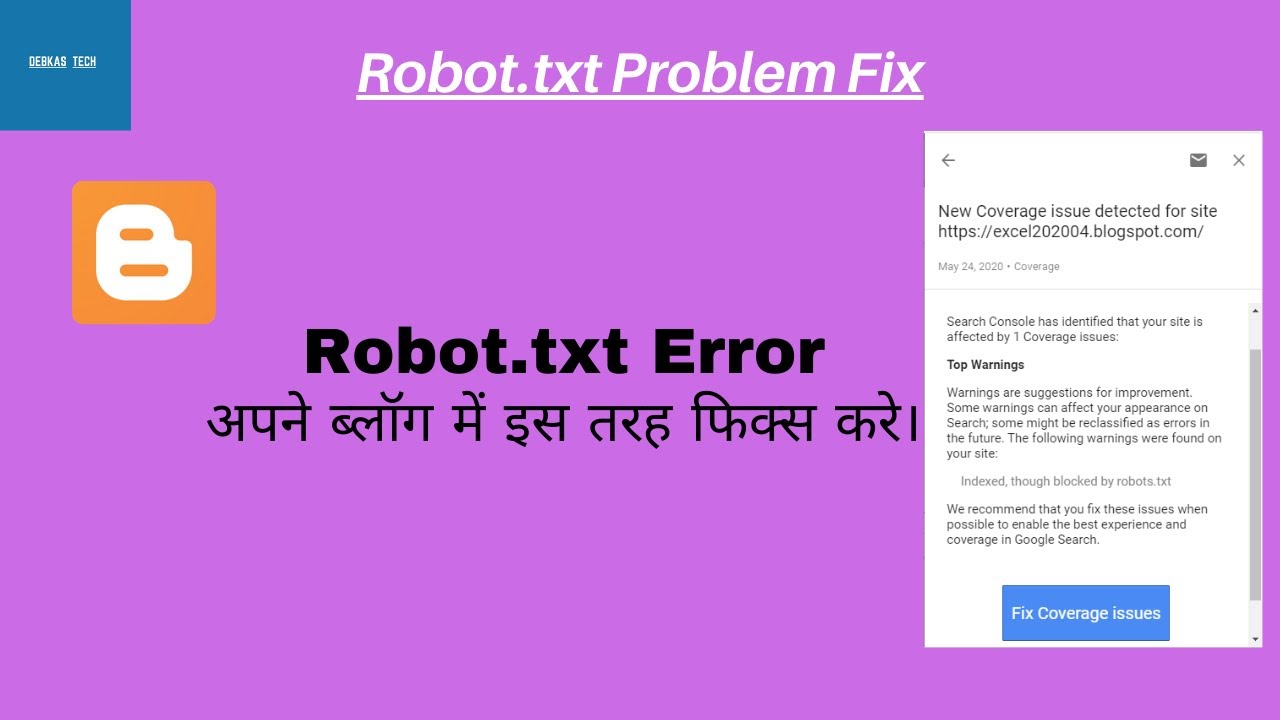 How to Fix Indexed, though blocked by robots txt in Blogger 2020