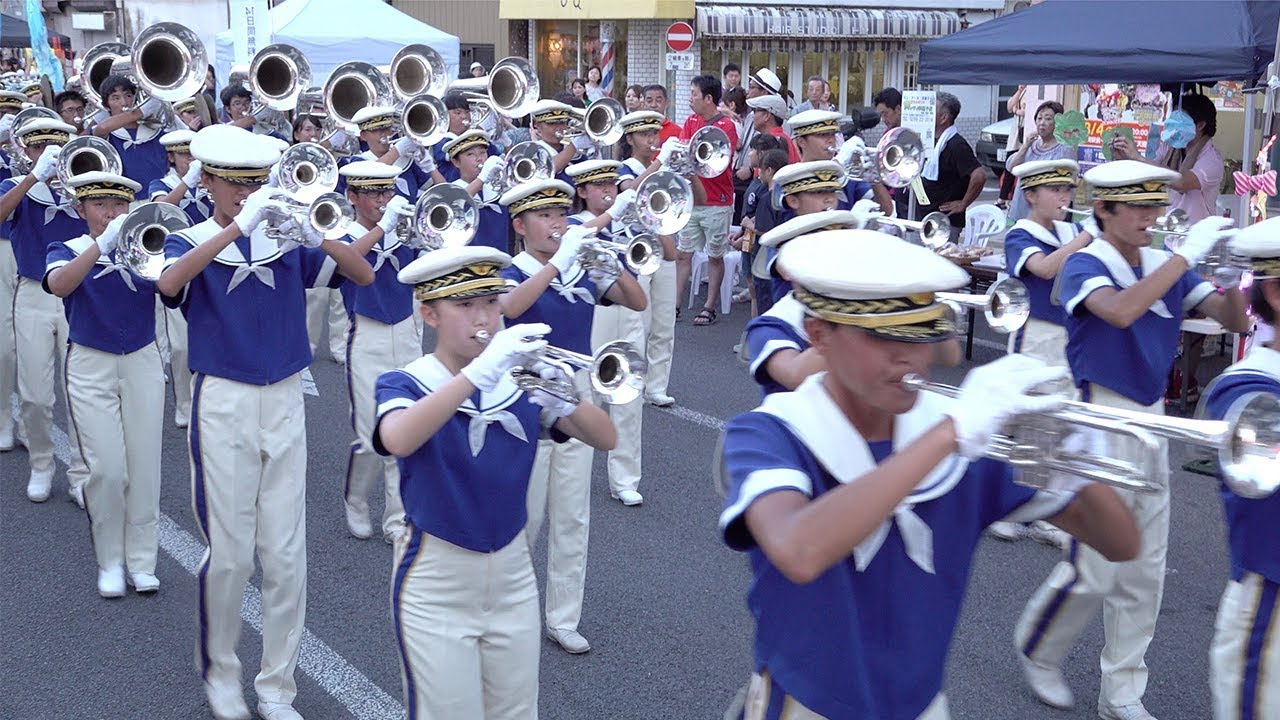 2019.08.04 茨城県立大洗高等学校マーチングバンド BLUE-HAWKS／石岡サマーフェスタ2019
