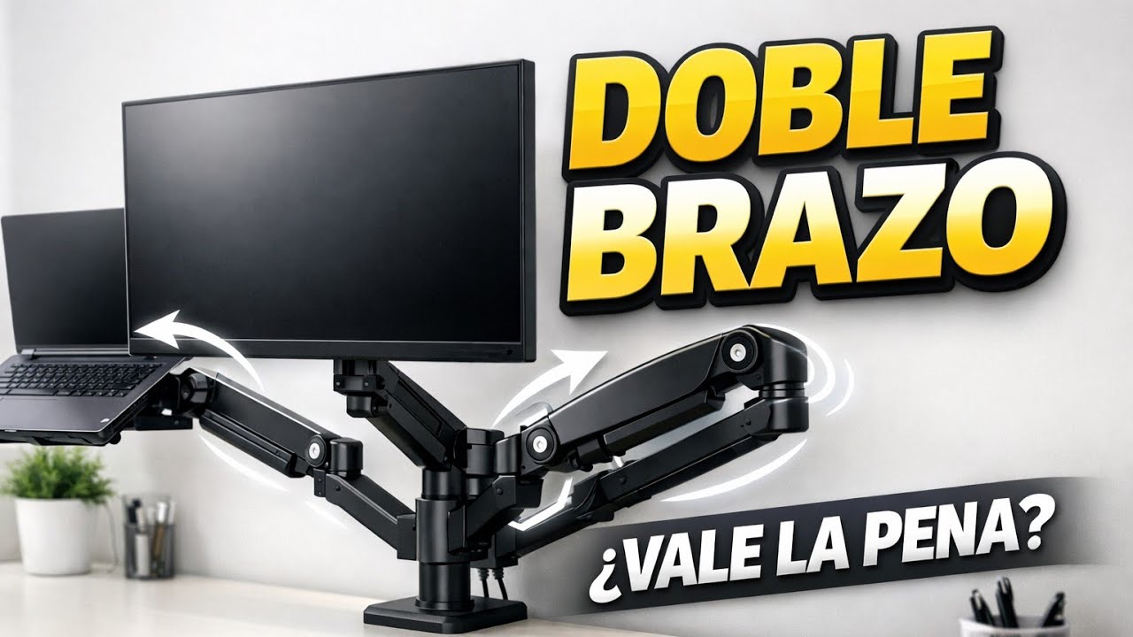 SOPORTE DOBLE BRAZO PARA PORTÁTIL 🔥 ¿VALE LA PENA? | REVIEW RÁPIDA