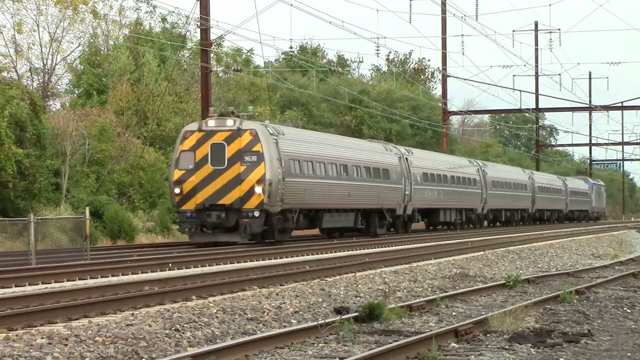 20191011 October 11 2019 SEPTA push pull MARC cab cars, Amtrak Northeast Corridor action @ Eddington