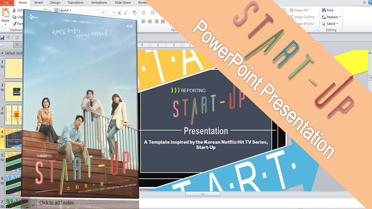 Start-Up KDrama (Inspired Theme) (3rd) PowerPoint Template 2020