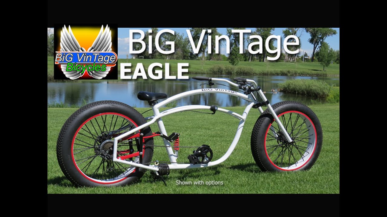 BiG VinTage Bicycle Eagle Fat Tire Beach Cruiser Bike Going for a ride