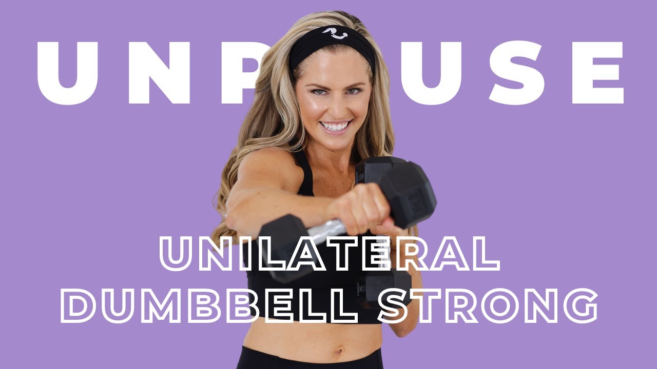 38 Minute Unilateral Dumbbell Strong Workout [Weights, Strength, Sculpt, Tone]