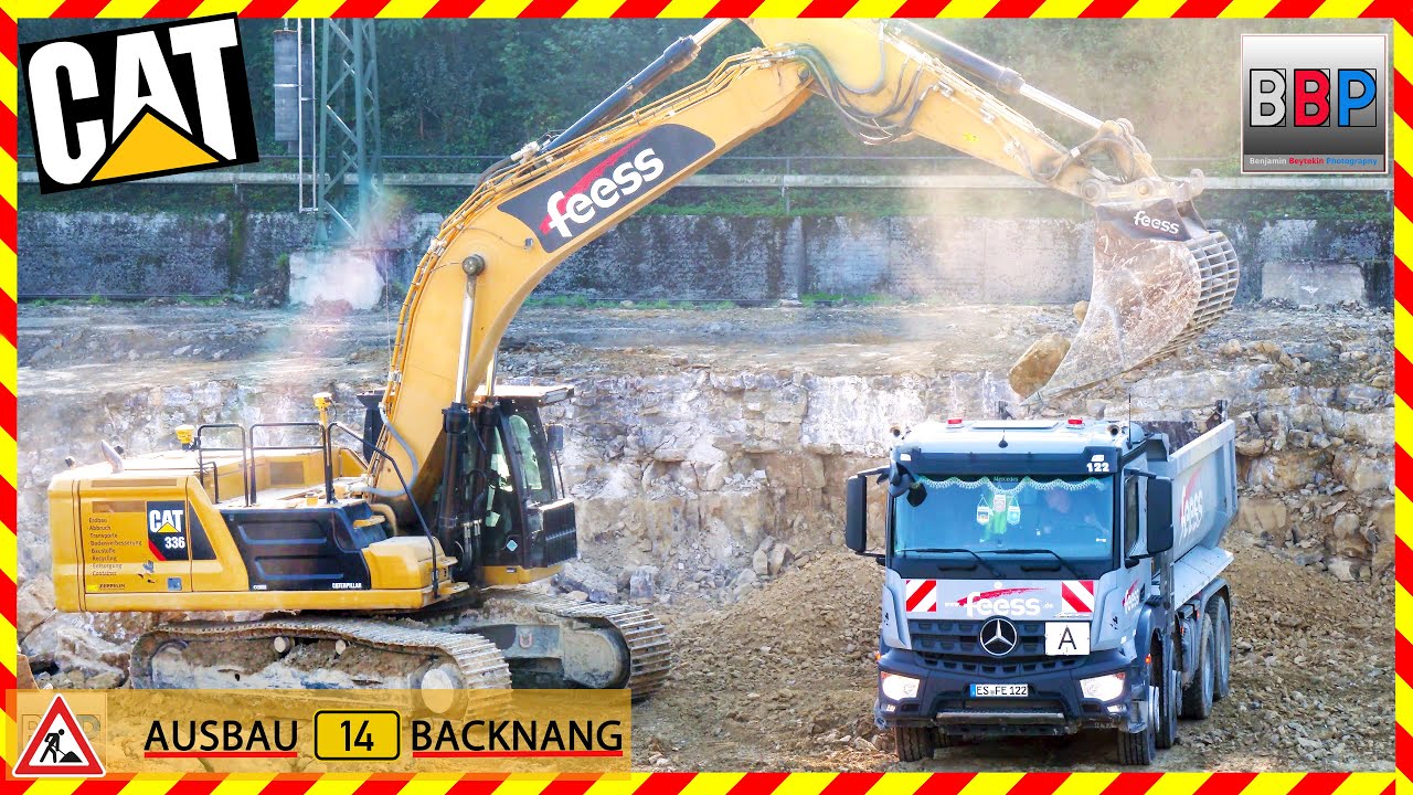 CAT 336 & Mercedes-Benz AROCS Kipper - B14 Backnang, 2025.