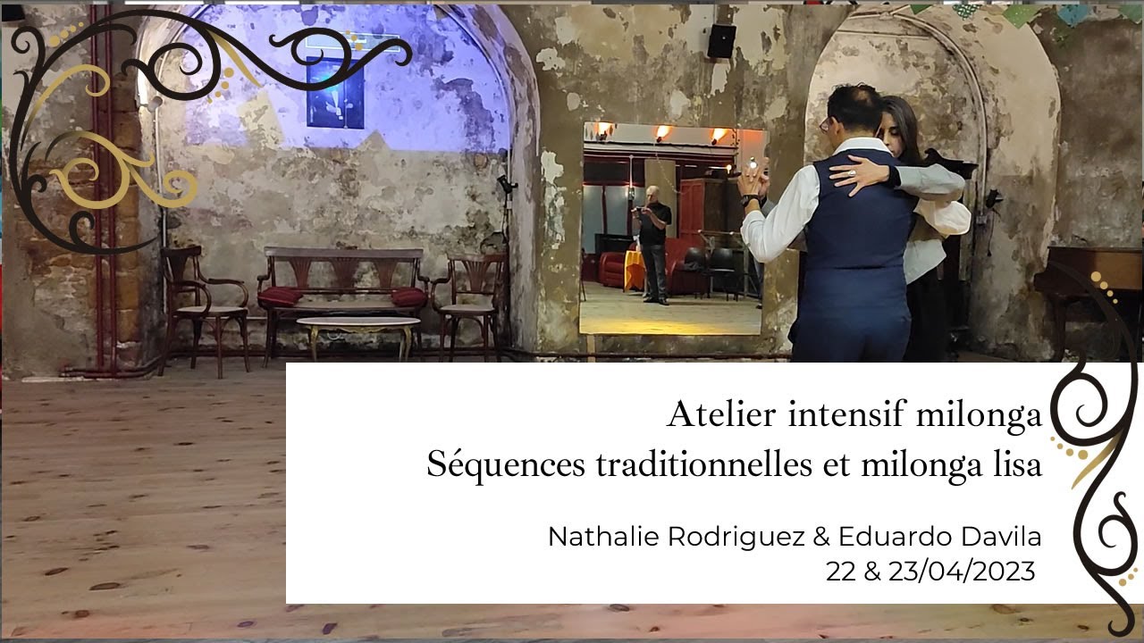 Cours de milonga, séquences traditionnelles et milonga lisa