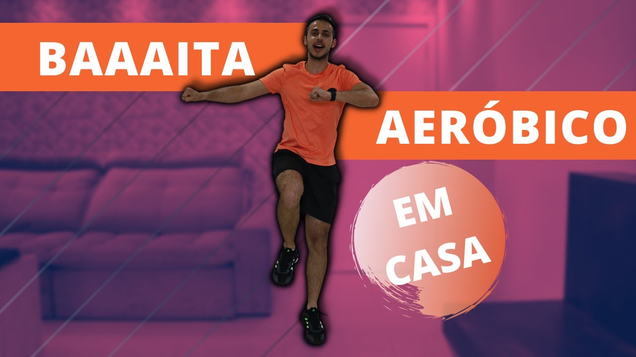 Treino aeróbico para emagrecer (SUPER AERÓBICO EM CASA) - exercícios aeróbicos para fazer em casa