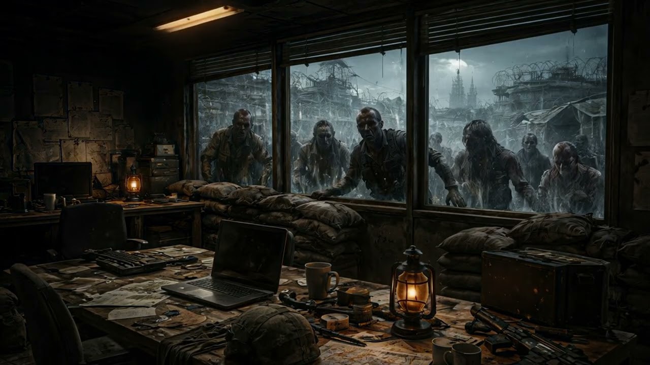 Abandoned Military Base During the Zombie Apocalypse | Rain, Ruins & Dark Ambience