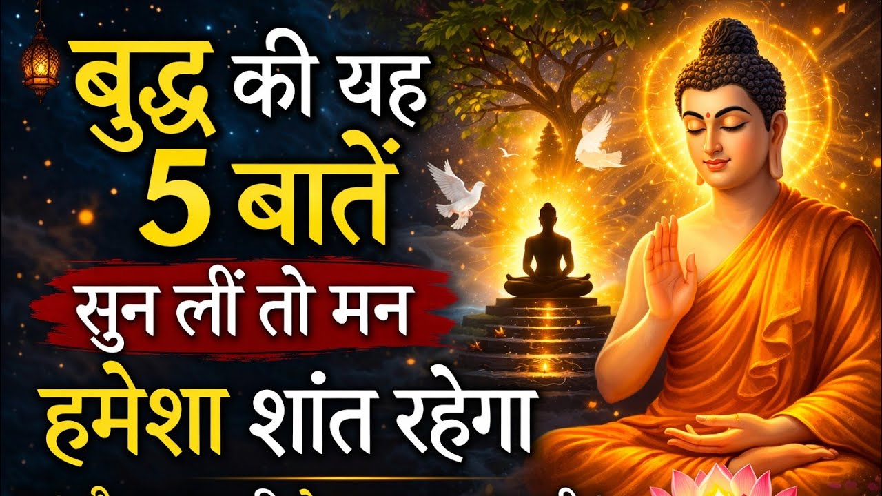 बुद्ध की यह 5 बातें सुन लीं तो मन हमेशा शांत रहेगा | गौतम बुद्ध की प्रेरणादायक कहानी
