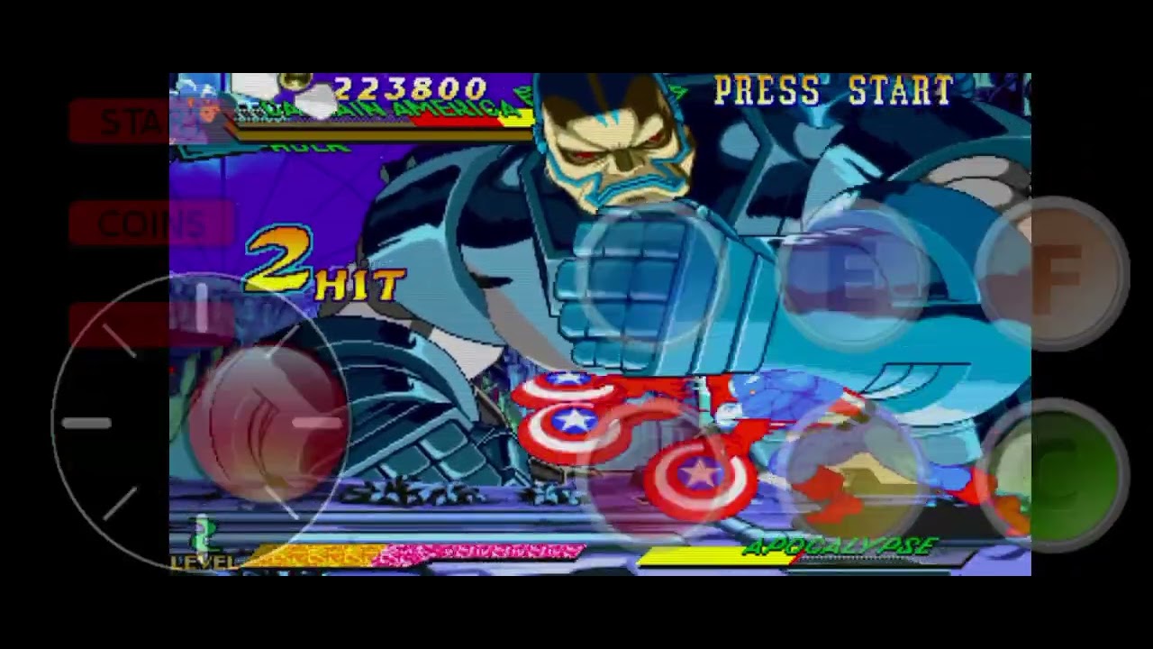 Marvel Superheroes vs Street Fighter : Captain America and Hulk vs Apocalypse 