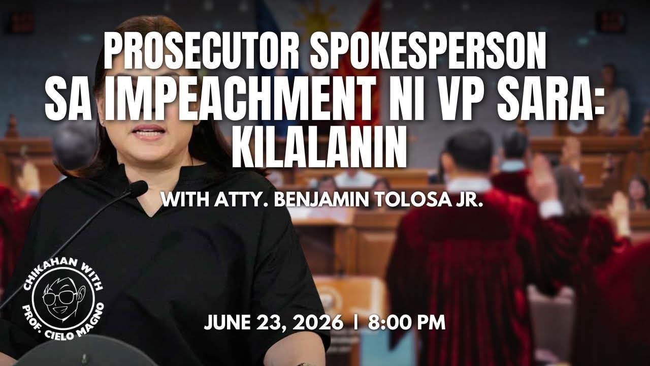 Prosecutor spokesperson sa impeachment ni VP Sara, kilalanin