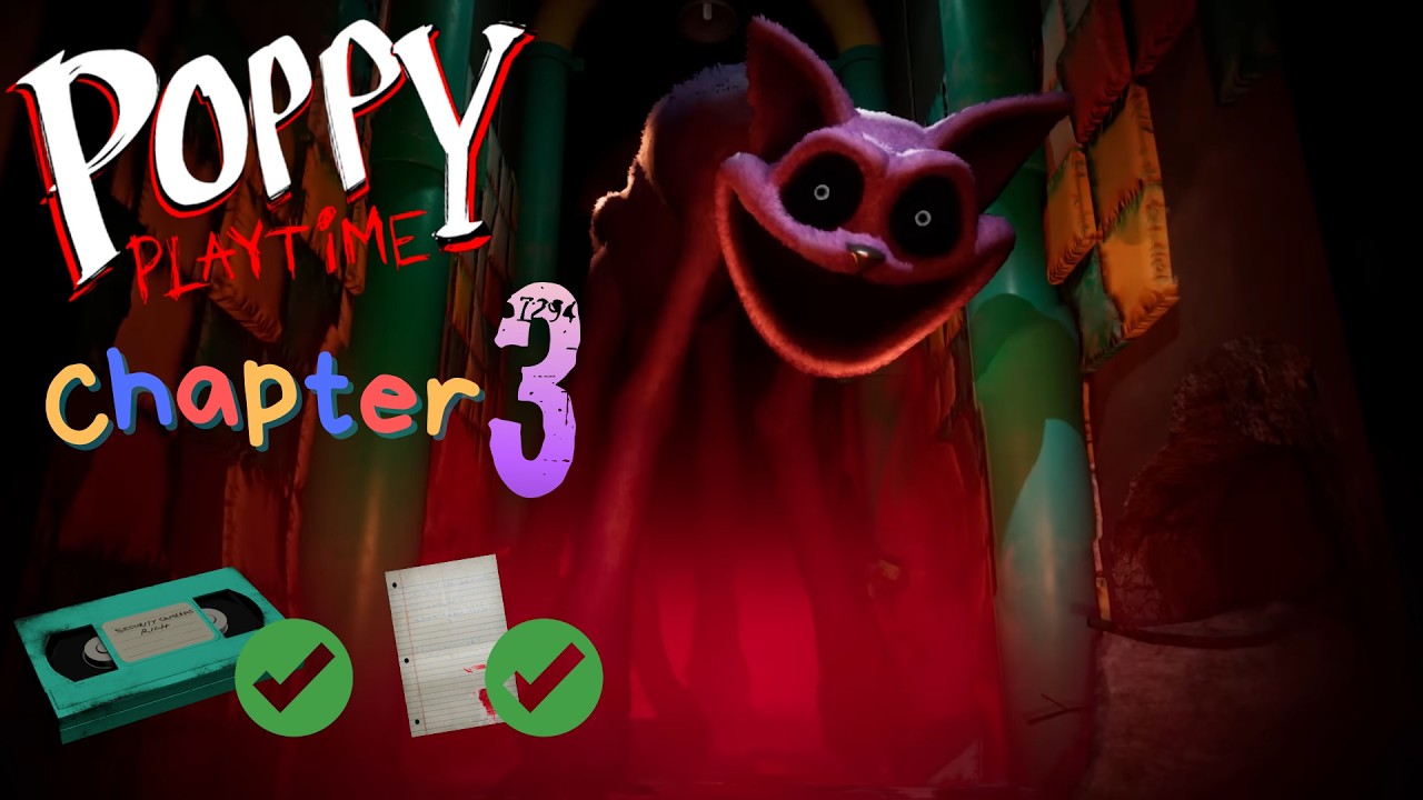Poppy Playtime - Chapter 3 Walkthrough [No Commentary] All tapes + Notes!
