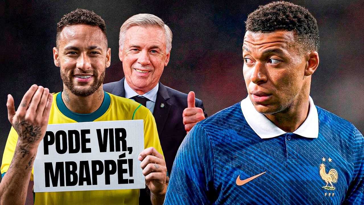 JOGO VIROU: ANCELOTTI QUER CONVOCAR NEYMAR PARA OS PRÓXIMOS AMISTOSOS DA SELEÇÃO!