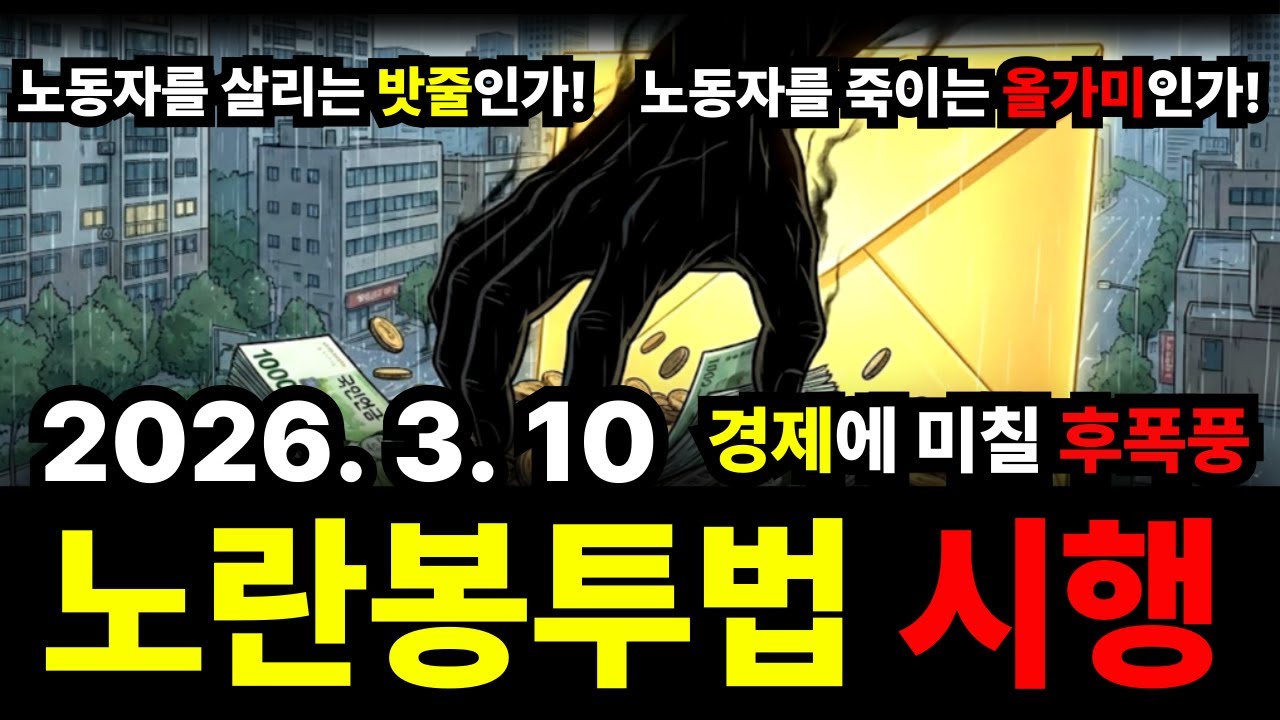 2026년 3월 10일, 대한민국 경제는 멈춥니다: '노란봉투법'의 소름 돋는 진실